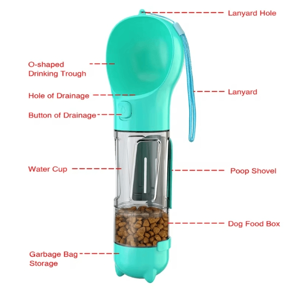 PAWVERA Dog Water Bottle and Food Dispenser